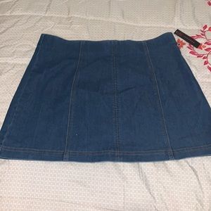 Super High Rise Denim skirt